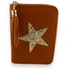 Portafoglio Cammello con Stella Dorata | Elegante Accessorio di Moda
