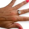 Anillo de acero de 4 tonos árbol de la vida