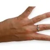 Anello in acciaio nodo argentato