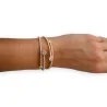 Bracciale in acciaio dorato multifilo