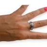 Ring mit 3 ineinander verschlungenen Herz-Ringen