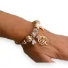 Bracelet Charms Arbre de Vie | Bijou Élégant avec Strass et Breloques Dorées