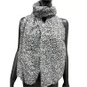 Foulard Léopard Élégant Noir et Blanc avec Détails Dorés | Mode Tendance