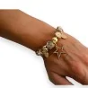 Vergoldetes Charm-Armband mit Strass-Stern | Eleganter Modeschmuck