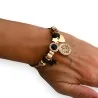 Pulsera de Dijes Árbol de la Vida | Joya de Moda Negra y Dorada | Moda Tendencia