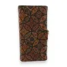 Portefeuille liège rosaces géométriques | Accessoire éco-responsable femme