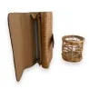Billetera de corcho con rosetas geométricas | Accesorio ecológico para mujer