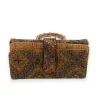 Cork wallet with multicolored graphic design