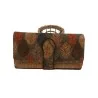 Portefeuille liège motif feuilles automne | Accessoire éco-responsable
