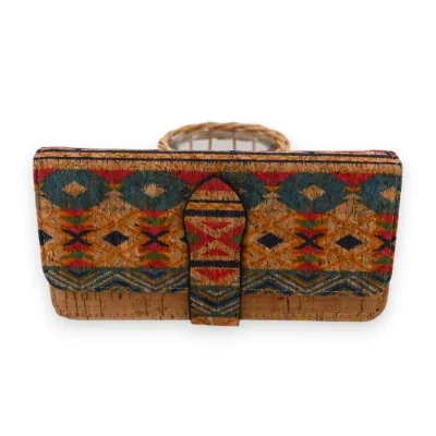 Cork wallet with Indian pattern