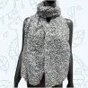 Elegant Black and White Leopard Scarf with Gold Details | Trendy Fashion