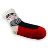 Calcetines-pantuflas Pilou acogedores a rayas azul marino, rojo y blanco | Moda Tendencia