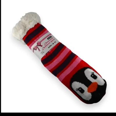Kuscheliger Pinguin-Hausschuhsocken