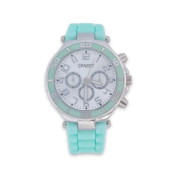 Women's turquoise silicone watch Ernest