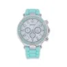 Montre ERNEST turquoise en silicone avec boîtier rond de 39 mm