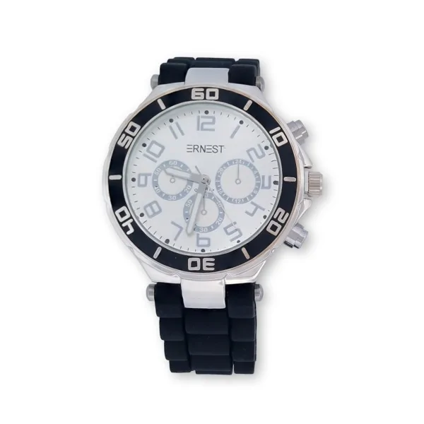 Women's black silicone watch ERNEST