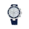 Montre ERNEST bleu nuit en silicone avec cadran blanc de 39 mm