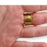 Golden Spiral Ring with Rhinestones | Trendy Gold Spring Jewelry for Women | Fashion Trend