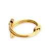Golden Knot Ring in Steel | Elegant & Adjustable Design | Trendy Fashion