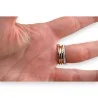 Ring aus zweifarbigem Stahl mit Herz & Kristallen - Romantischer Damen-Schmuck | Trendige Mode