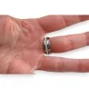 Anello con 4 cerchi in acciaio argentato con cuori | Gioiello elegante per donna