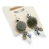 Gray dangling earring