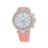 Montre ERNEST saumon avec bracelet silicone et cadran blanc