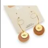Boucles d'Oreilles Pendantes Camel & Doré | Design Oriental Élégant