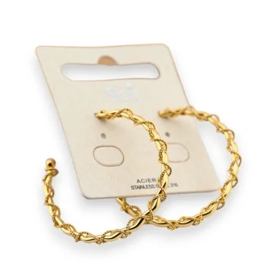 Goldene Creolen aus Stahl
