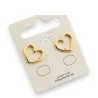 Boucles d'Oreilles Cœur en Acier Doré | Bijou Élégant Saint Valentin