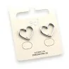 Boucles d'Oreilles Cœur en Acier - Bijou Romantique Argenté | Mode Tendance