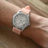Reloj de mujer de silicona y estrás ERNEST salmón