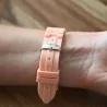 Women's ERNEST Watch with Silicone & Rhinestones - Trendy Salmon Strap