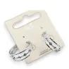 Silver steel hoop earring