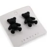 Black teddy bear earring
