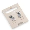Boucles d'oreilles nounours argentées GCI | Bijoux fantaisie tendance