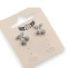 Boucles d'Oreilles Cerises Strass Argentées | Bijoux Fantaisie Élégants