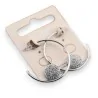 Boucles d'Oreilles Demi-Créoles Strass Argentées | Mode Tendance