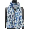 Sciarpa donna patchwork gatto sfumato blu