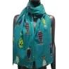 Foulard Femme Motif Poisson Bleu Canard - Accessoire Mode Été | Mode Tendance