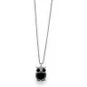 Collana Fantasia Gufo Specchio Grigio | Ciondolo Civetta con Strass Regolabile