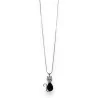 Colar Gato Preto Cristal | Pingente Felino Strass Elegante | Moda Tendência