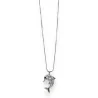 Collana Delfino Argentata con Perle | Gioiello Elegante di Bigiotteria