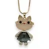 Colar fantasia dourado de gato com vestido