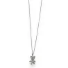Collana Orsacchiotto con Strass | Ciondolo Orso Argentato Articolato | Gioiello di Bigiotteria