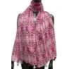 Lenço arabesco Rosa e Bordô
