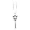 Collier Fantaisie Étoile Filante Argenté | Bijou Tendance Pompon Mode 2024