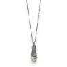 Silver Ballerina Necklace with Rhinestones & White Rose | Elegant Dance Jewelry