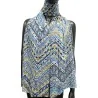 Pañuelo étnico en tonos azules