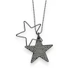Graue Strass-Sternkette | Modischer Modeschmuck | Trendige Mode
